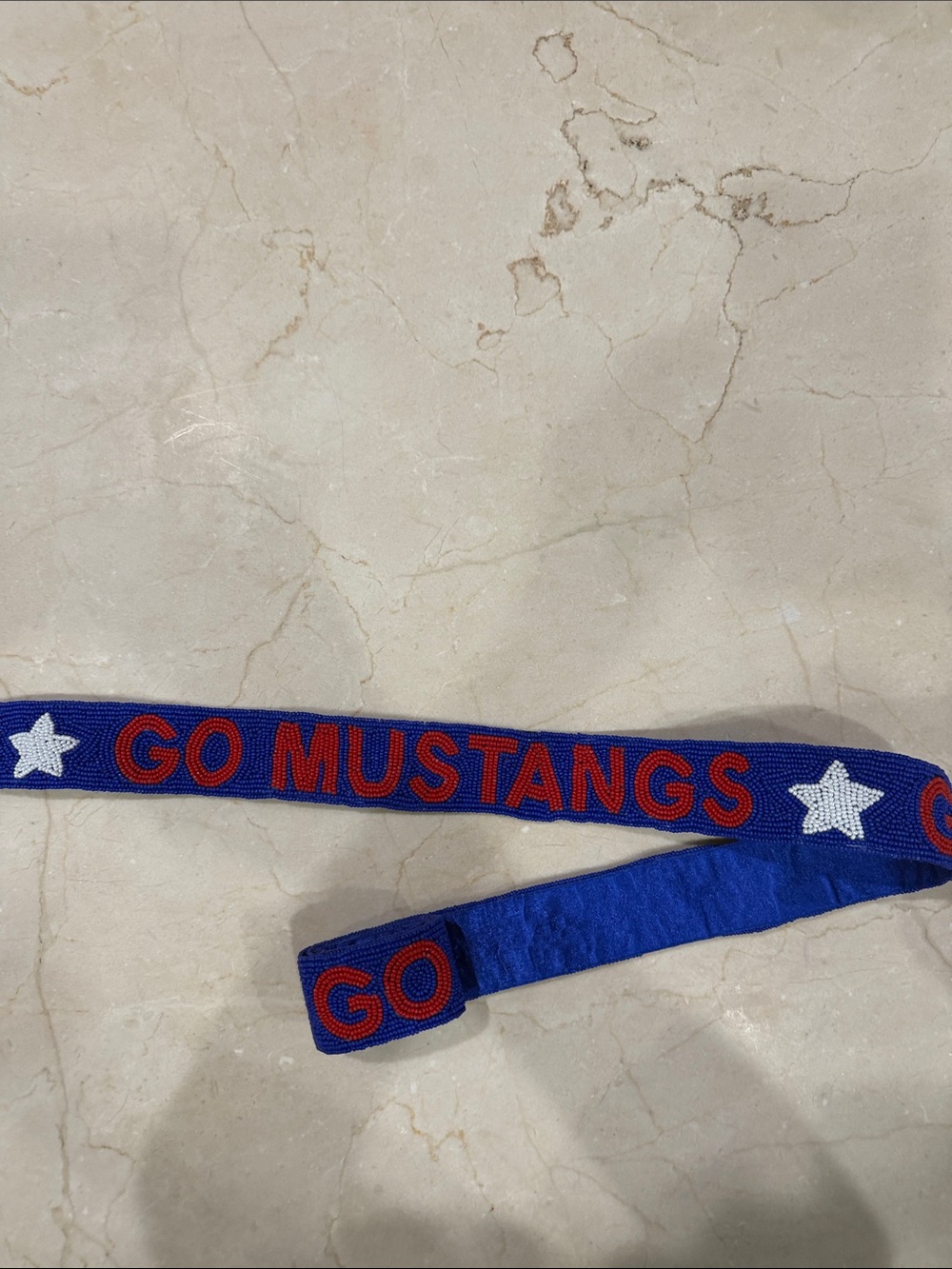 Go Mustangs Blue & Red Kids Lanyard / Belt - School Spirit Accessory